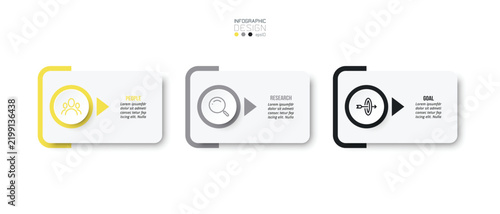 Option label infographic template for report and presentation about Business Or Marketing and Education.