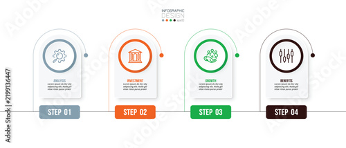 Timeline chart business infographic template.