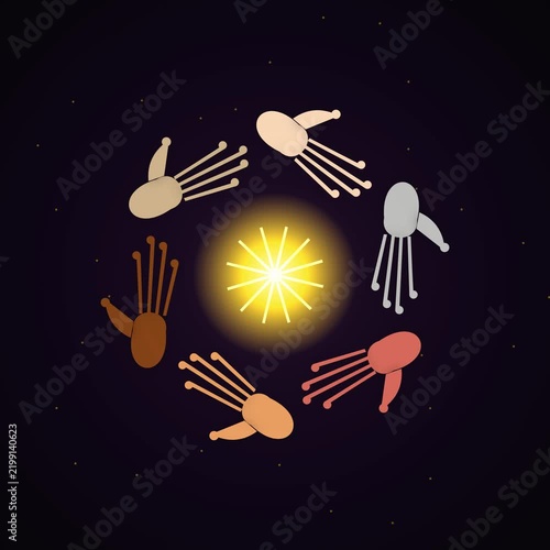 Abstract Glowing Particles Bursting Animation Background for Modern Design
