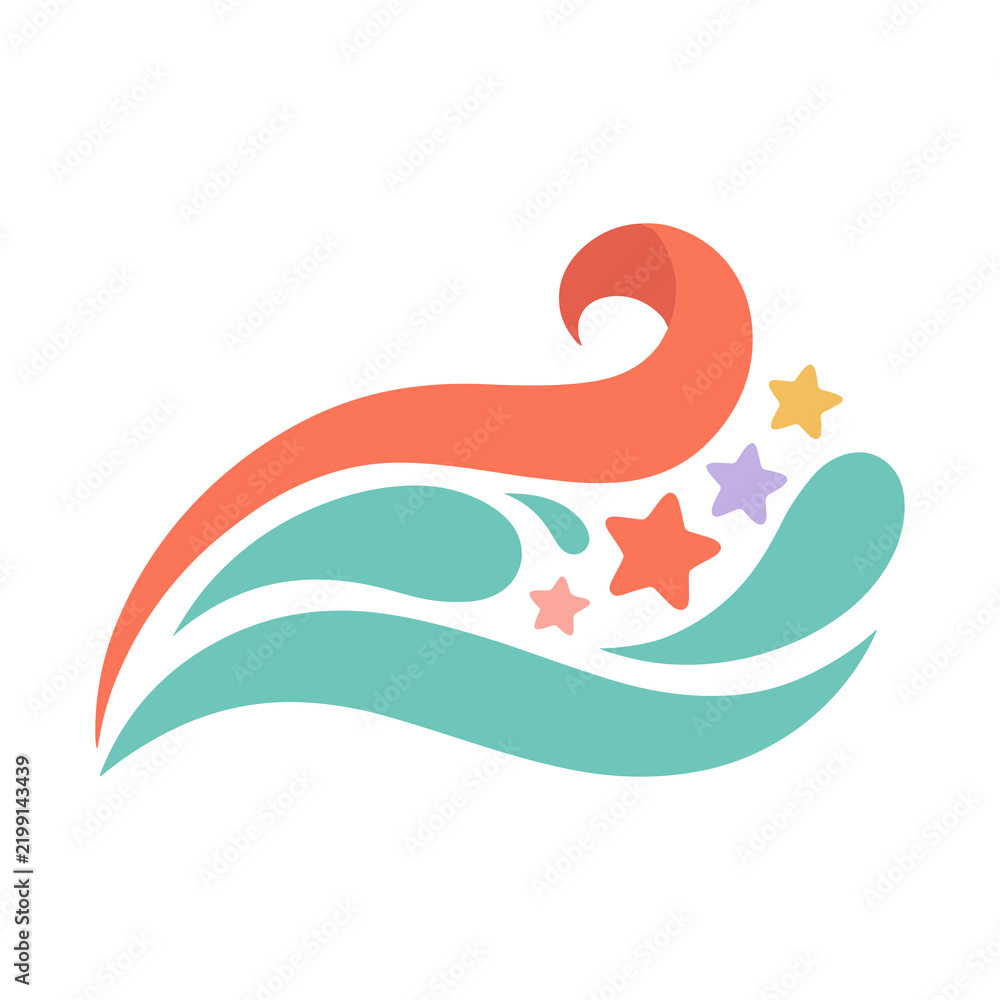 Obraz premium Abstract Swirls and Stars