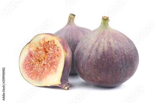 Fresh figs isolated on white