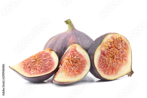 Fresh figs isolated on white