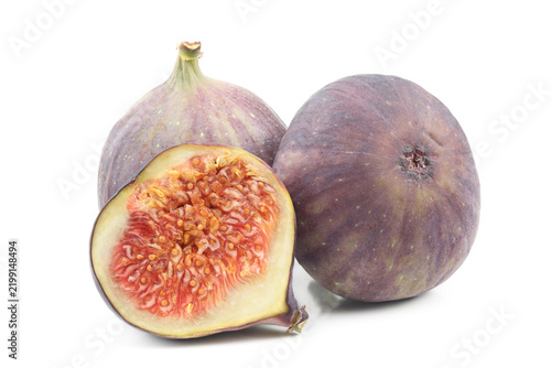 Fresh figs isolated on white
