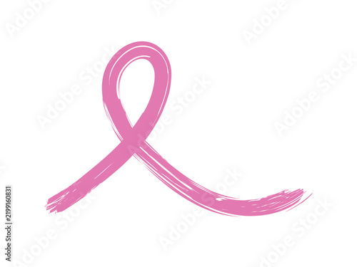 Pink strokes forming a breast cancer awareness ribbon illustration vector design. It represents breast cancer awareness in October. 