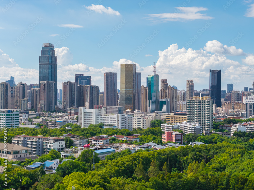 Obraz premium China Hubei Wuhan summer cityscape, landmarks, and skyline