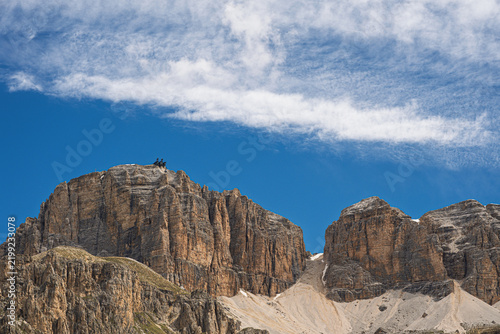 Fotografie mountain landscape from the Belvedere viewpoint, Col dei Rossi, Canazei, Trento,