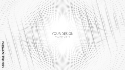 Abstract white background with halftone dots and curved lines. minimalist, modern, and elegant, perfect as an abstract banner or template for a presentation.