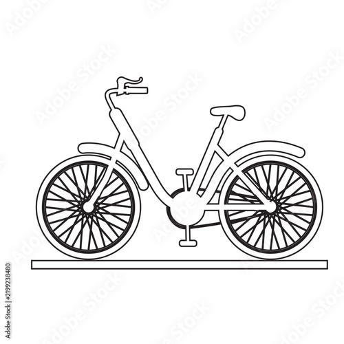 Minimalist City Bicycle Outline Icon