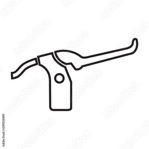 Bicycle brake lever line icon