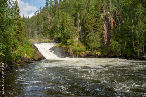 River landscape in Lapland Finland