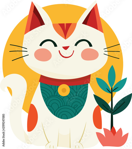 Lucky Japanese Fortune Cat