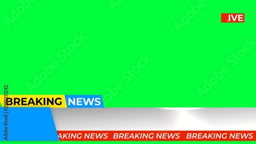 Breaking News - Lower third live breaking news background, Urgent News Broadcast Background