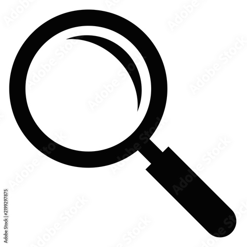 Fotografie Simple magnifying glass icon searching