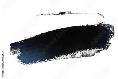 Black paint brush stroke textured background for graphic design purposes.