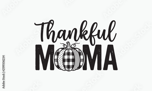 thankful mama Silhouette Vector