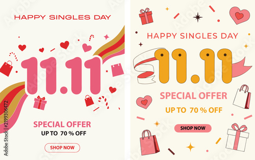11.11 Special Offer Social Media Template Set