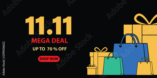 11.11 Mega Deal Social Media Template Set