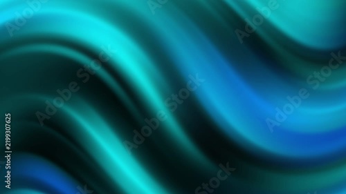Abstract Wavy Blue Green Gradient Background.