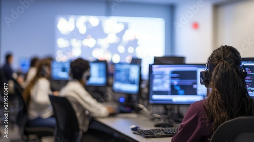 Computer workers interior