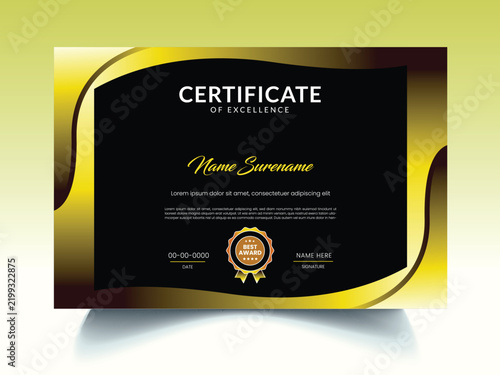 Creative Modern Elegant Certificate design Template