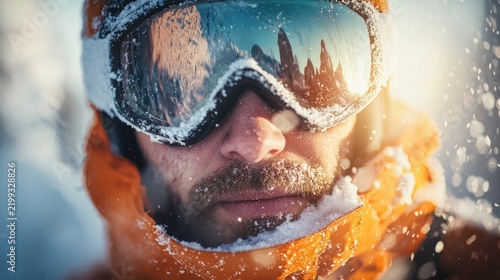 Winter sportsman portrait