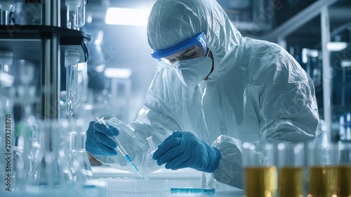 Scientist working in lab