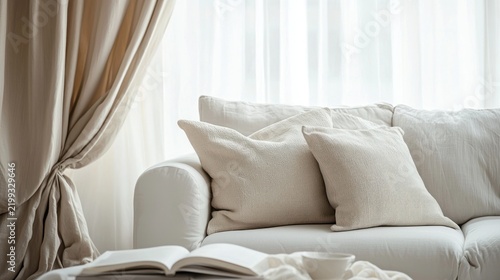 Beige sofa living room