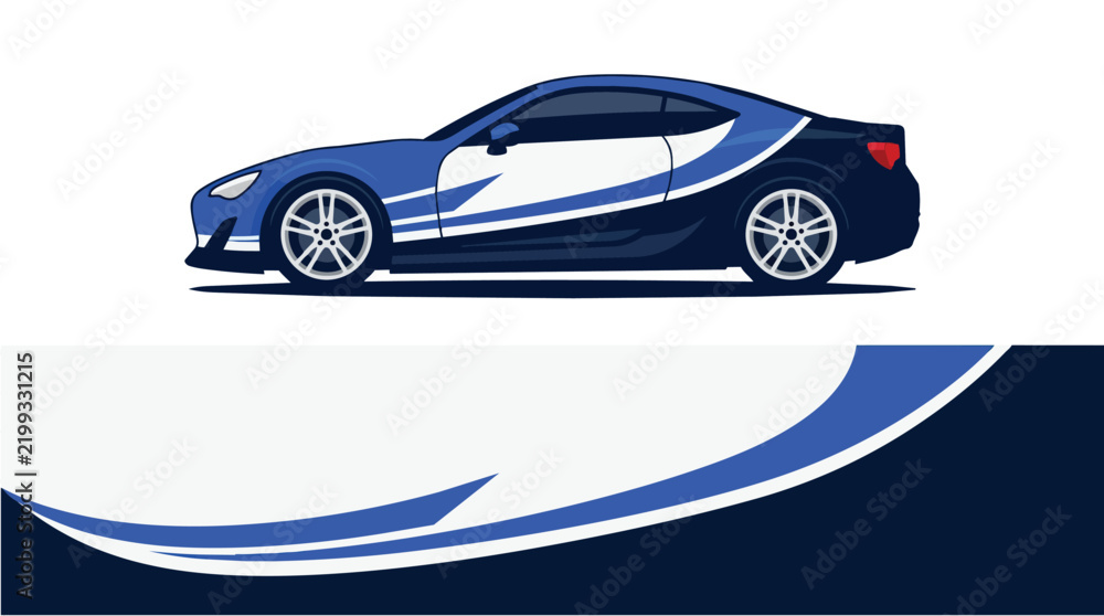 Fototapeta premium Automotive vector livery design 20260919235710