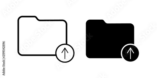Obraz na płótnie Folder upload icon flat illustrations collection