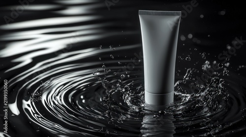 Cosmetic tube splash mockup