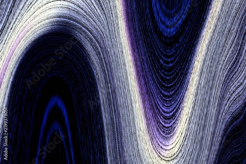 Abstract flowing lines with dark blue and purple hues during soft studio lighting conceptual background