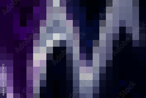 Abstract pixelated background with purple and blue gradients symbolizing digital disruption and innovation