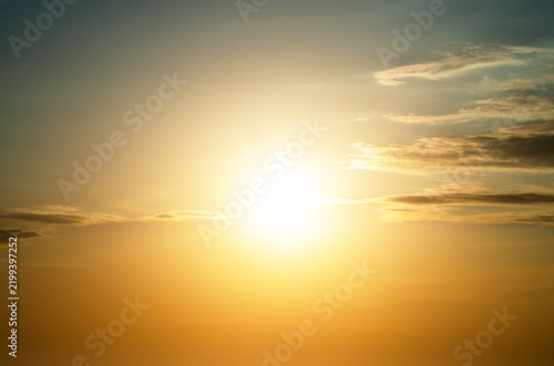 The hot summer sun