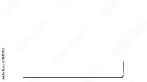 alone thinking man back view one line 2d video animation clip art