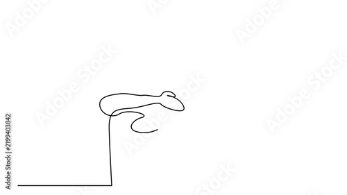 old mature couple love hugging happiness one line 2d video animation clip art