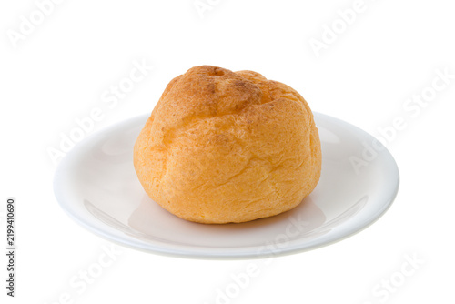 Tapety artystyczne お皿の乗せた美味しそうなシュークリーム