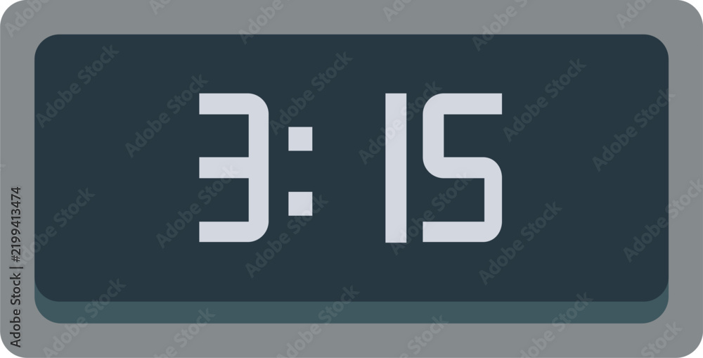 Fototapeta premium digital-clock-3-15-display.eps