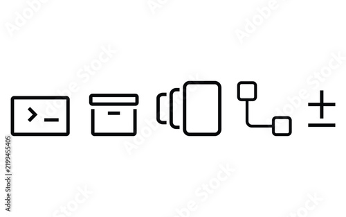 Computer and Technology Interface Icons Set