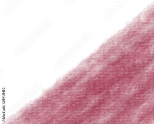 Pink watercolor textured corner decoration with an abstract organic shape