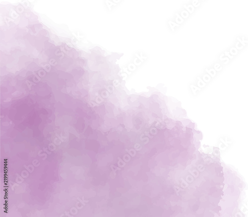 Soft lavender watercolor textured corner decoration with an organic painted edge