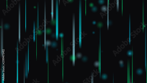 Canvastavla Abstract luminescent motion blur lines with glowing dots, futuristic digital art