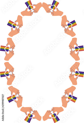lgbt empty frame. Heart, love, romance or valentine's day heart. lgbtq red heart love empty space