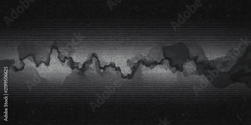 Abstract grunge background with horizontal lines and dark ink stains, distressed texture for artistic design projects