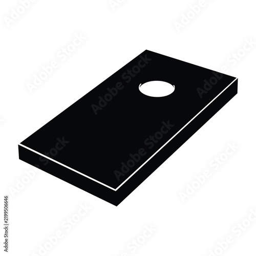 Cornhole Board Sports Icon Black Silhouette Vector