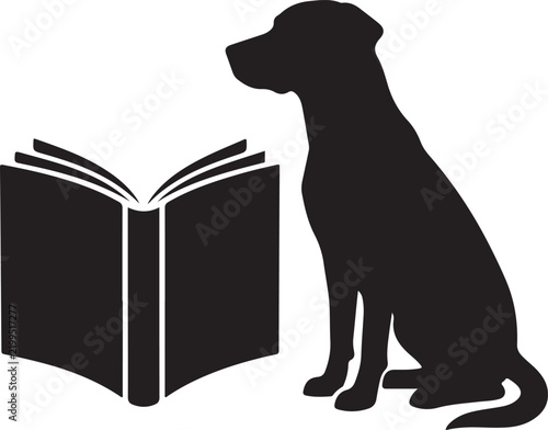 Dog Reading Book