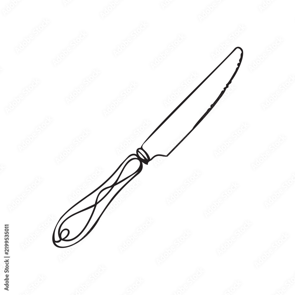 Fototapeta premium Knife Line Art & illustration 