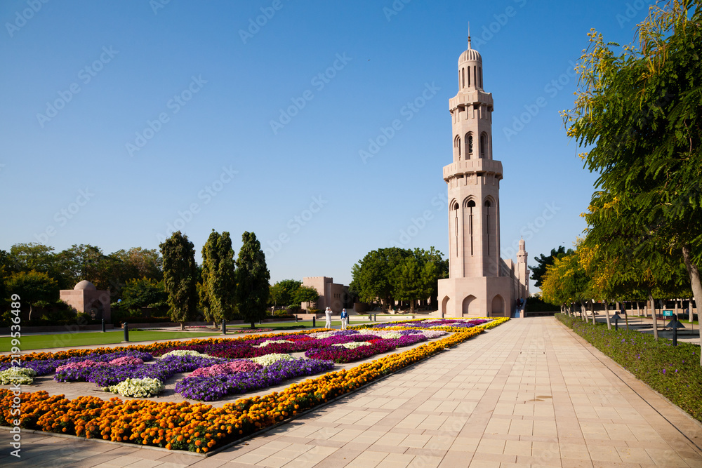 Fototapeta premium Sultan Qaboos Grand Mosque day view, Muscat