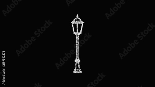Sketch street lamp icon animation - smooth progressive reveal