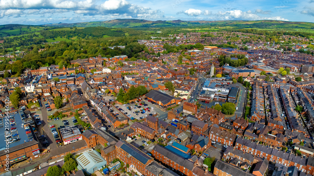 Fototapeta premium High altitude panorama showcasing vast suburban regional development