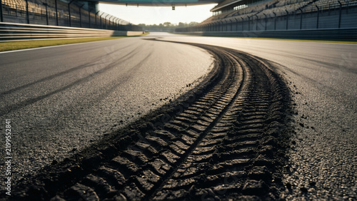 Tire Marks on Race Track